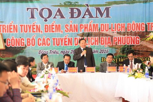 Tổng cục trưởng TCDL Nguyễn Văn Tuấn phát biểu tại buổi tọa đàm